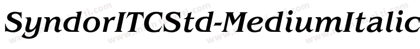 SyndorITCStd-MediumItalic字体转换