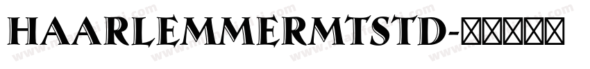 HaarlemmerMTStd字体转换