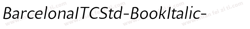 BarcelonaITCStd-BookItalic字体转换