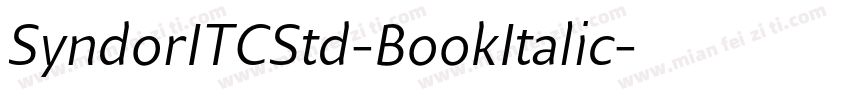 SyndorITCStd-BookItalic字体转换