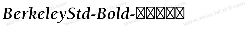 BerkeleyStd-Bold字体转换