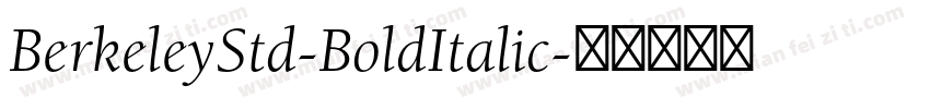 BerkeleyStd-BoldItalic字体转换
