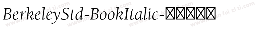 BerkeleyStd-BookItalic字体转换
