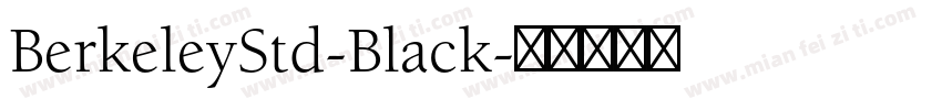 BerkeleyStd-Black字体转换