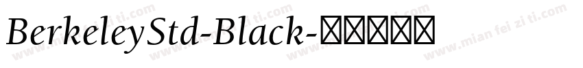 BerkeleyStd-Black字体转换