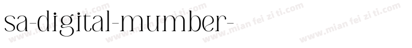 sa-digital-mumber字体转换