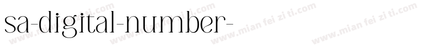 sa-digital-number字体转换