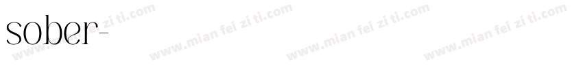 sober字体转换