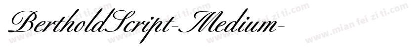 BertholdScript-Medium字体转换