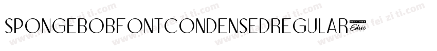 SpongeBobFontCondensedRegular字体转换