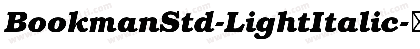 BookmanStd-LightItalic字体转换
