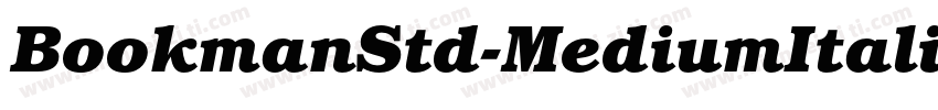 BookmanStd-MediumItalic字体转换