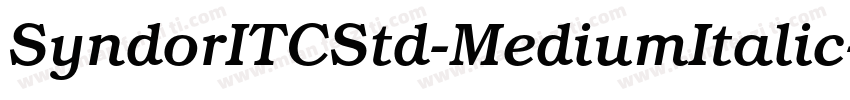 SyndorITCStd-MediumItalic字体转换