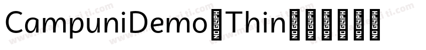 CampuniDemo-Thin字体转换