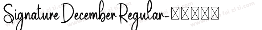 SignatureDecemberRegular字体转换