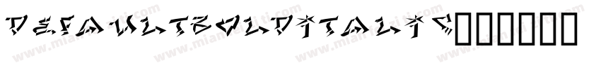 defaultbolditalic字体转换