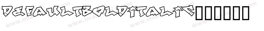 defaultbolditalic字体转换