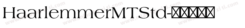 HaarlemmerMTStd字体转换