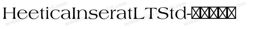 HeeticaInseratLTStd字体转换