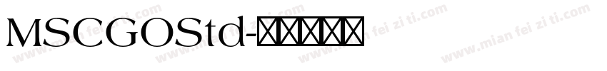 MSCGOStd字体转换