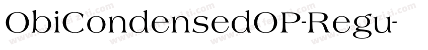 ObiCondensedOP-Regu字体转换