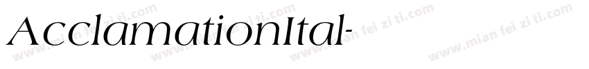 AcclamationItal字体转换