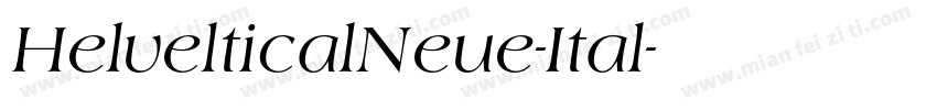 HelvelticalNeue-Ital字体转换