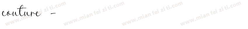 couture字体字体转换