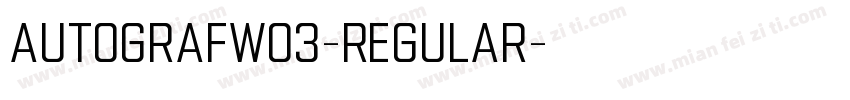 AutografW03-Regular字体转换