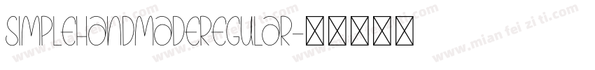 SimpleHandmadeRegular字体转换