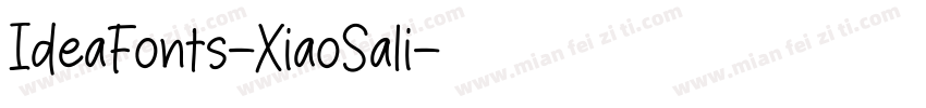 IdeaFonts-XiaoSali字体转换