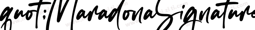 quot;MaradonaSignature字体转换