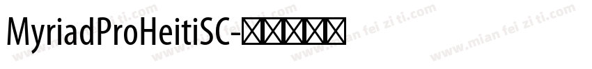 MyriadProHeitiSC字体转换