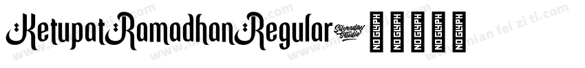 KetupatRamadhanRegular字体转换