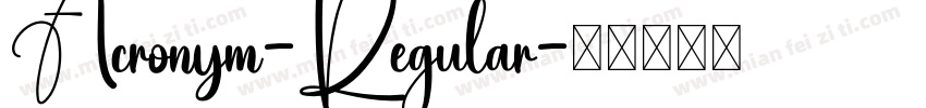 Acronym-Regular字体转换