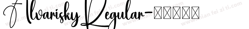 AlvariskyRegular字体转换