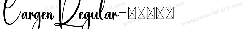 CargenRegular字体转换