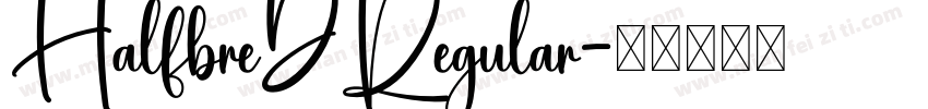 HalfbreDRegular字体转换
