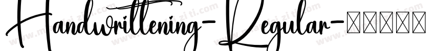 Handwrittening-Regular字体转换