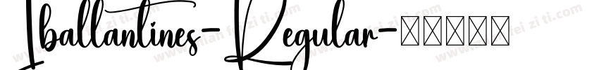 Iballantines-Regular字体转换