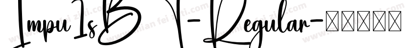 Impu1sBT-Regular字体转换