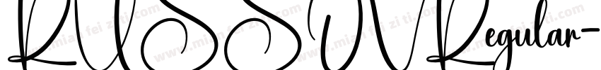 RUSSOVRegular字体转换