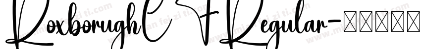 RoxborughCFRegular字体转换