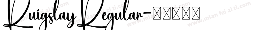 RuigslayRegular字体转换