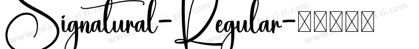 Signatural-Regular字体转换
