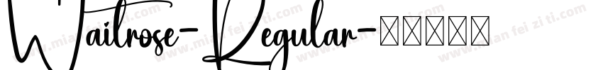 Waitrose-Regular字体转换