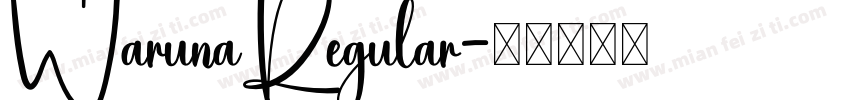 WarunaRegular字体转换