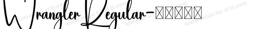 WranglerRegular字体转换