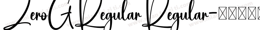 ZeroGRegularRegular字体转换