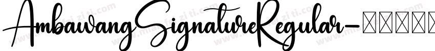 AmbawangSignatureRegular字体转换